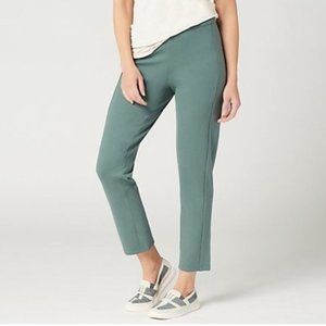 LOGO by Lori Goldstein Supreme Ponte High Twist Pull-On Pant Teal Size XS